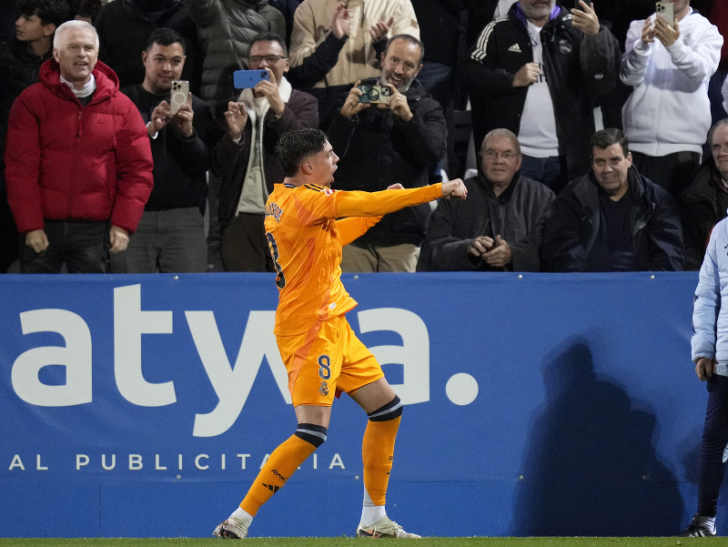 Federico Valverde oslavuje gól