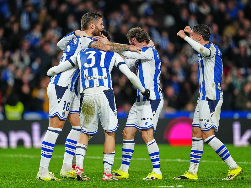 Futbalisti Realu Sociedad San Sebastian
