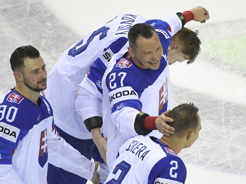 Ladislav Nagy počas rozlúčky s hokejovou kariérou