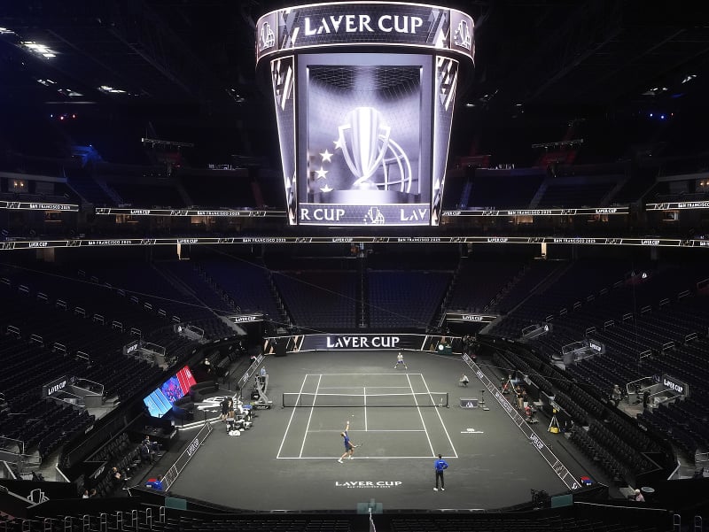 Aréna v San Franciscu pred štartom Laver Cupu 2025