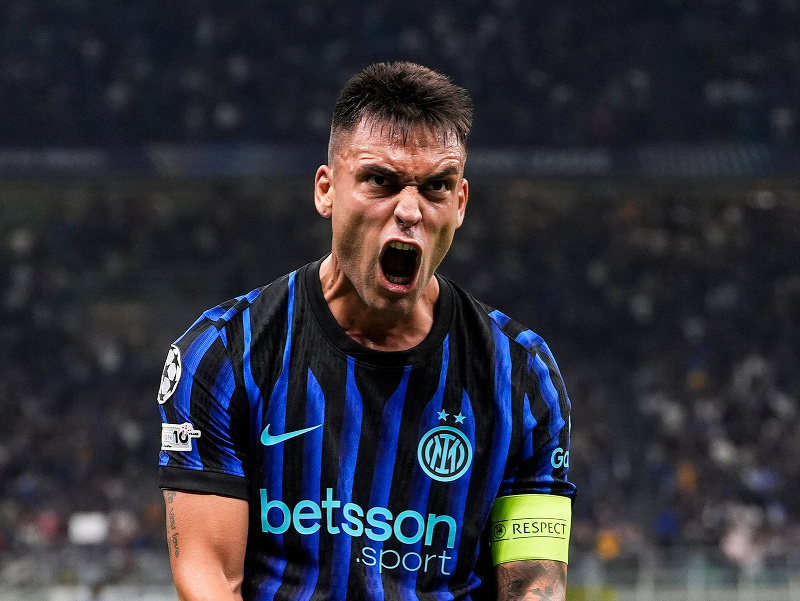 Lautaro Martínez oslavuje gól