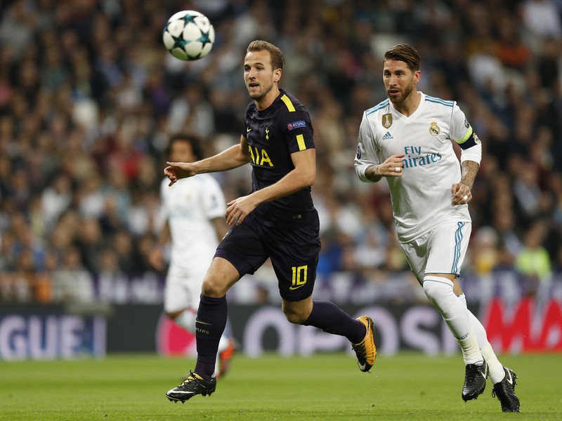 Harry Kane a Sergio Ramos