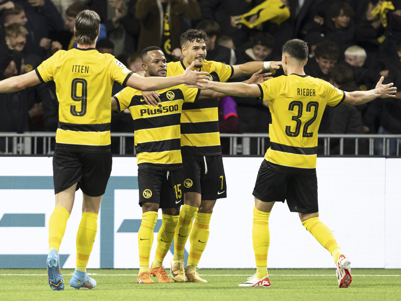 Gólové oslavy futbalistov Bernu