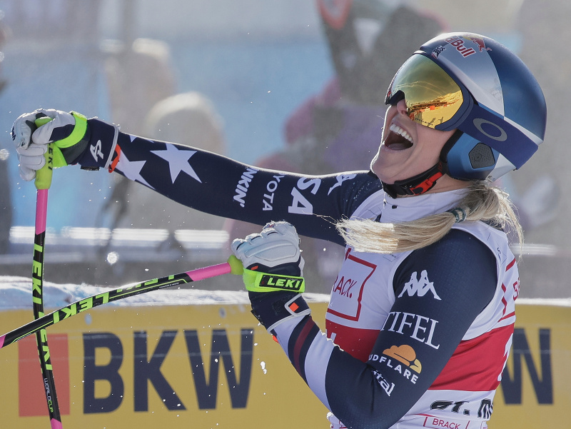 Americká lyžiarka Lindsey Vonnová sa stala víťazkou zjazdu v St. Moritzi