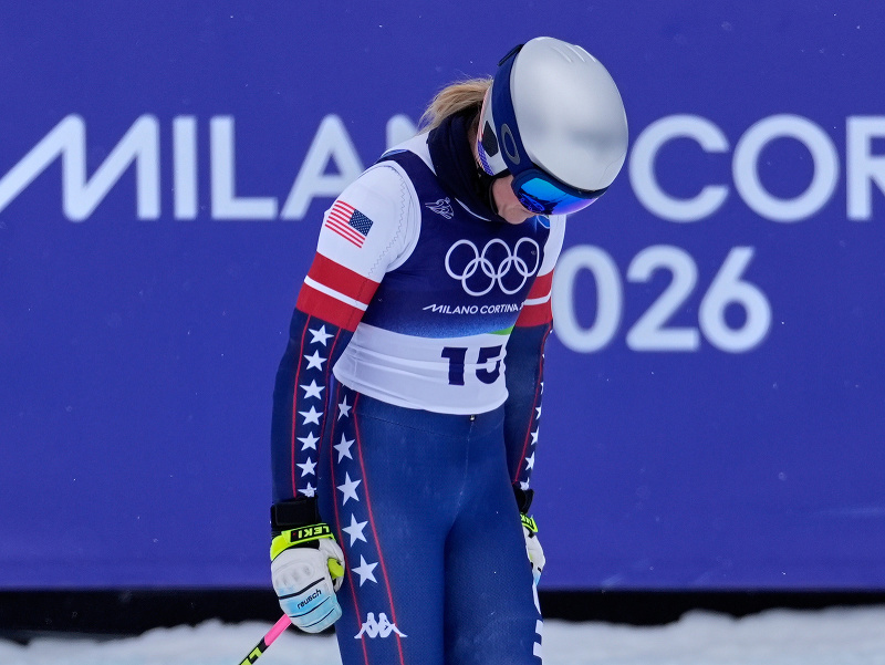 Americká legenda Lindsey Vonnová počas tréningu zjazdu na ZOH 2026