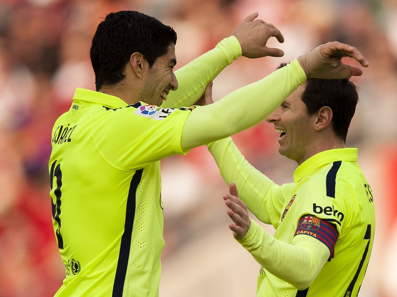 Luis Suárez a Lionel Messi