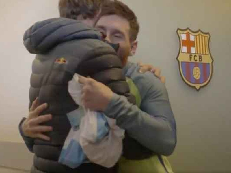 Lionel Messi sa stretol so svojim idolom 