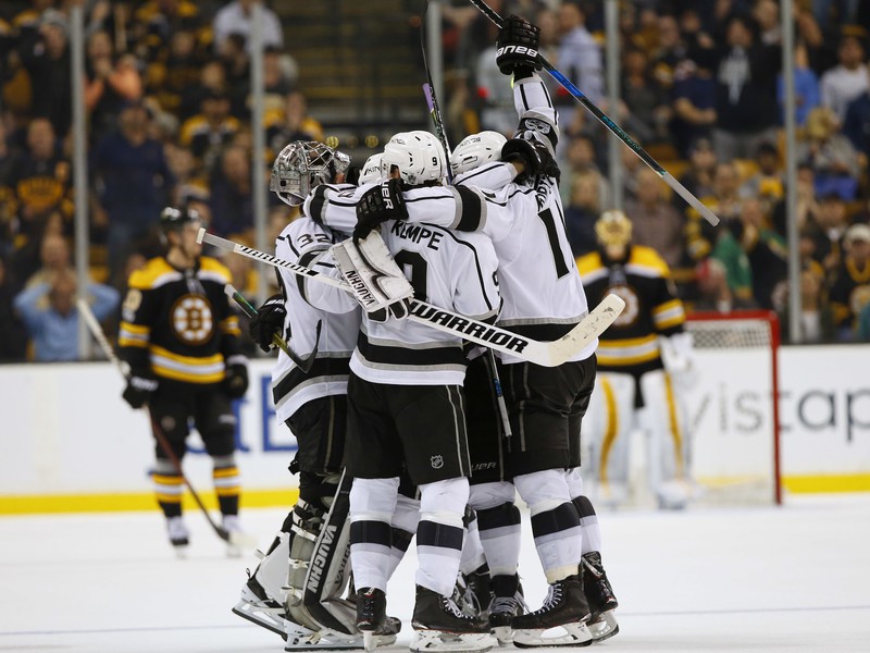 Radosť hráčov Los Angeles Kings