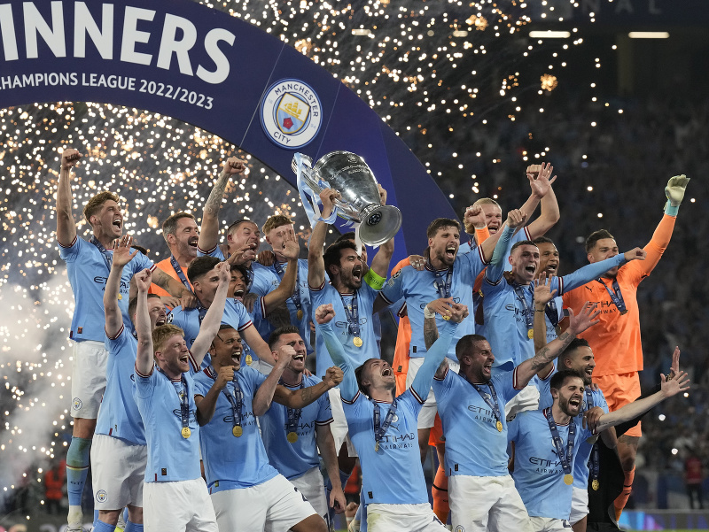 Futbalisti Manchestru City oslavujú premiérový triumf v Lige majstrov 