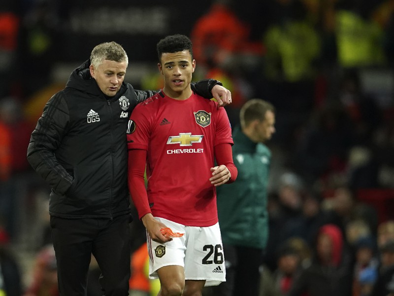 Ole Gunnar Solskjaer a Mason Greenwood 