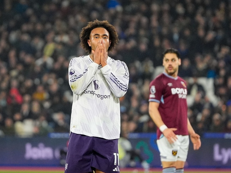 Na snímke hráč Manchestru United Joshua Zirkzee 