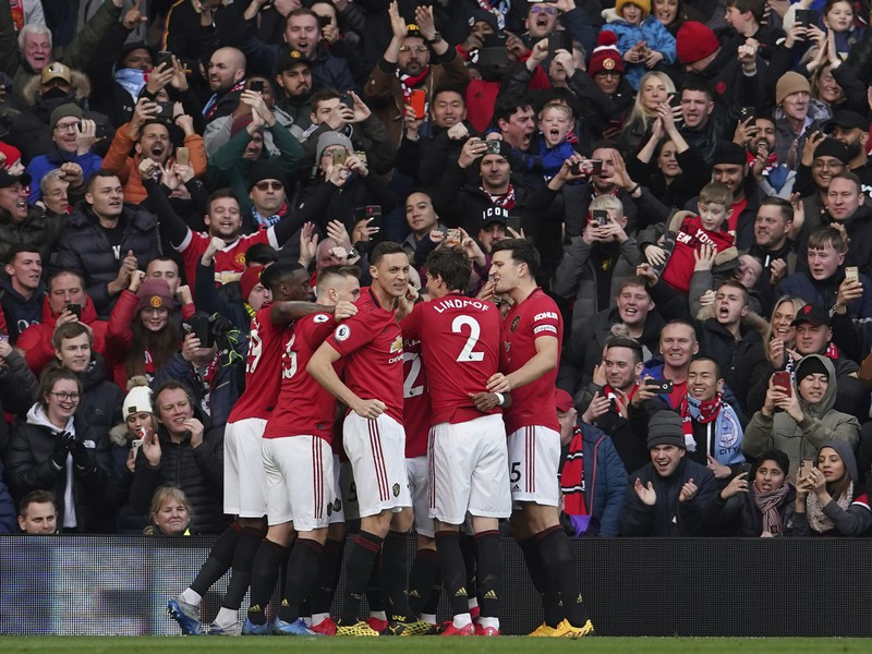 Hráči United sa radujú z gólu