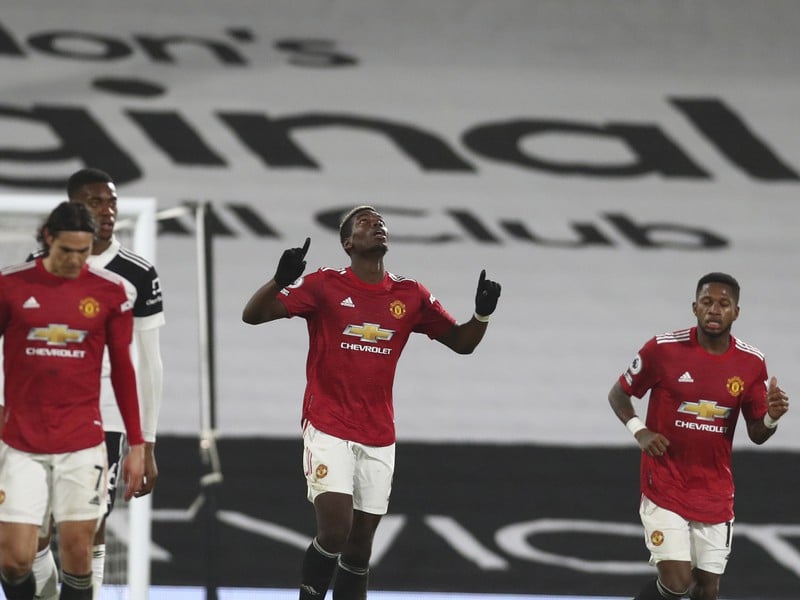 Hráči Manchestru United oslavujú gól