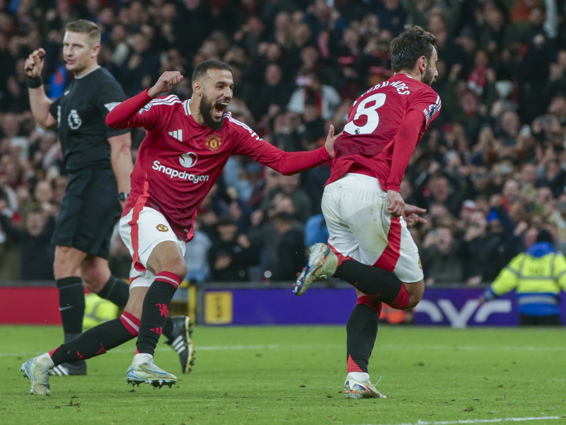 Bruno Fernandes a gólové oslavy futbalistov United