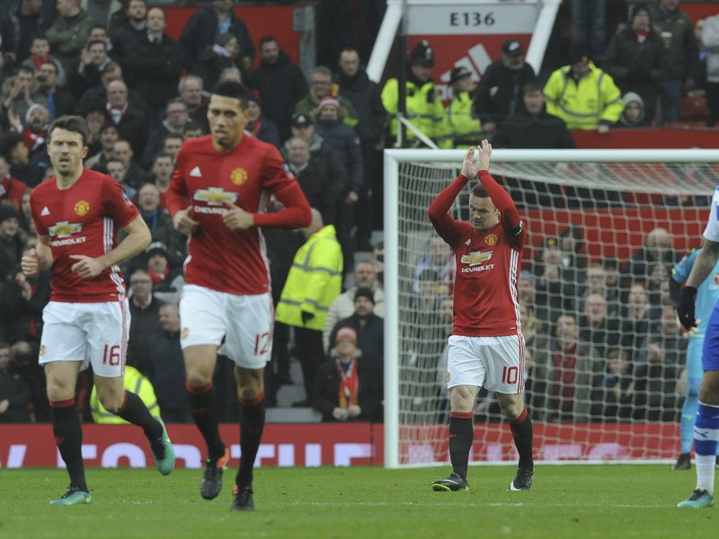 Wayne Rooney oslavuje gól United