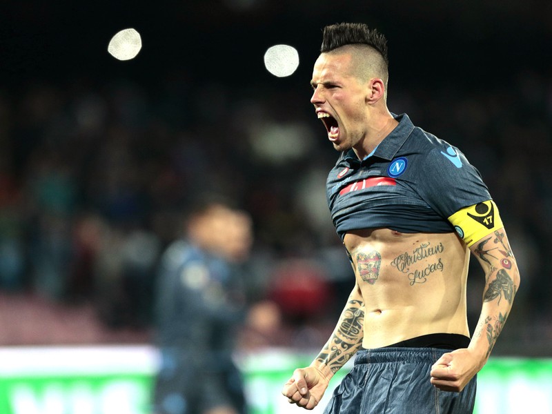 Marek Hamšík oslavuje gól