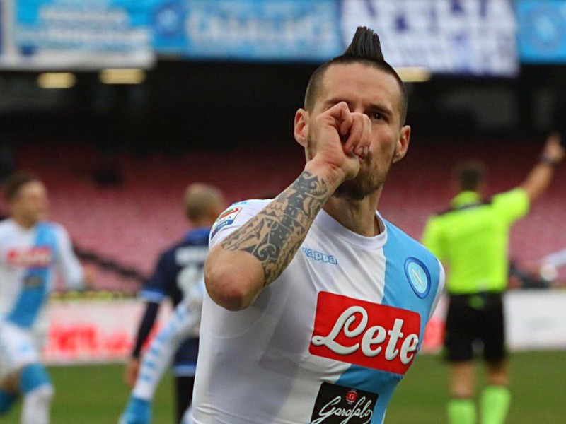 Marek Hamšík oslavuje gól