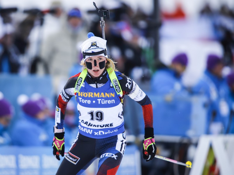 Česká biatlonistka Markéta Davidová