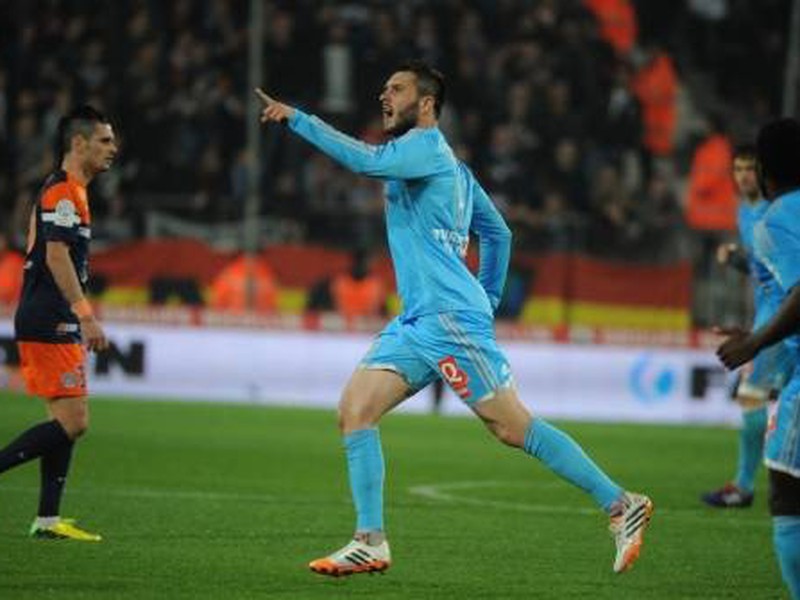 Gignac oslavuje gól Marseille