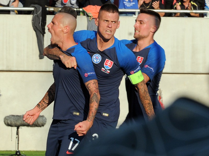 Marek Hamšík, Martin Škrtel a Róbert Mak