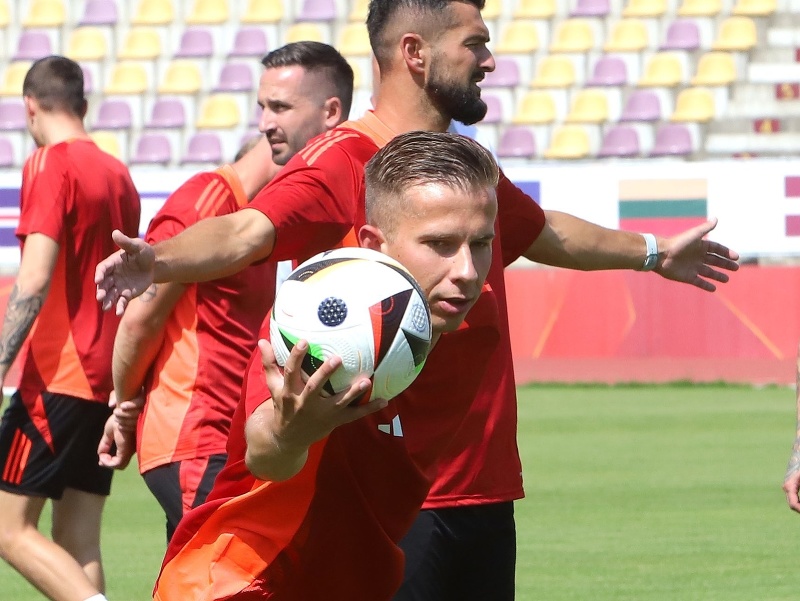 Útočník Martin Rymarenko počas štartu letnej prípravy futbalového klubu MFK Dukla Banská Bystrica na novú sezónu Niké ligy