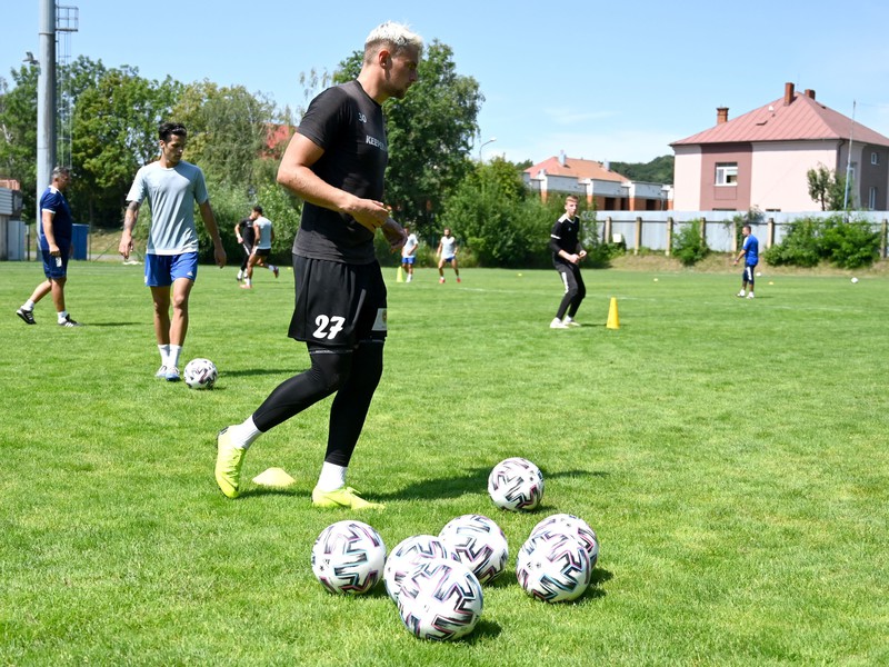 Hráči Michaloviec počas tréningu