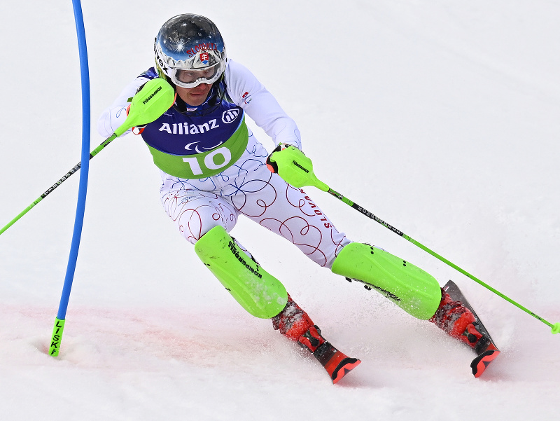 Na snímke slovenský paralpský lyžiar Miroslav Haraus na trati počas ZPH 2026