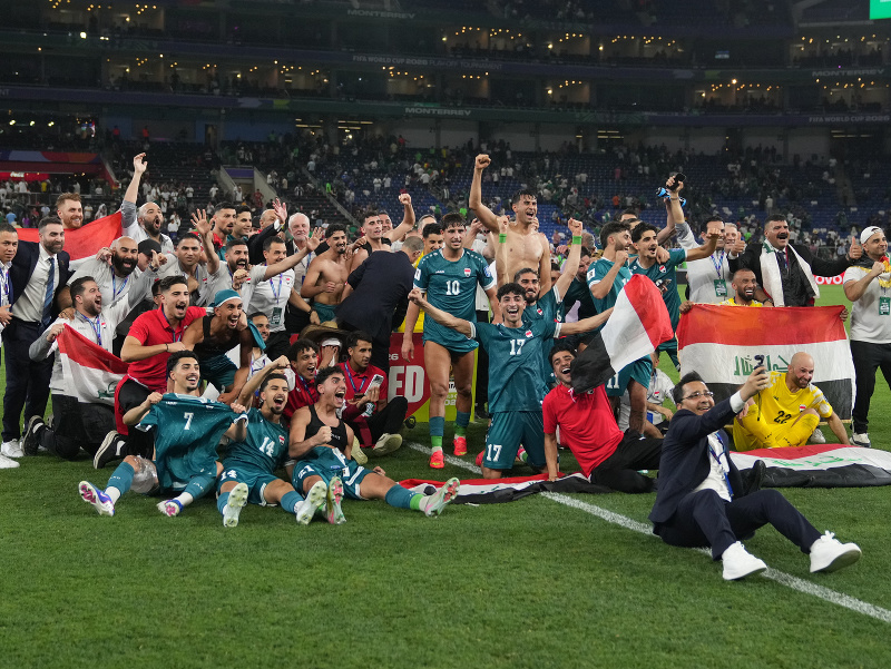 Futbalisti Iraku oslavujú postup na MS 2026