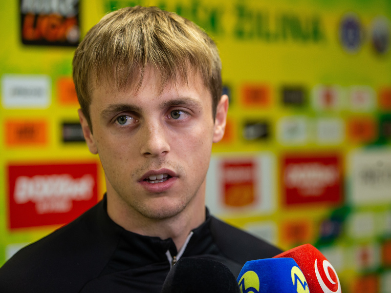 Na snímke hráč MŠK Žilina Timotej Jambor