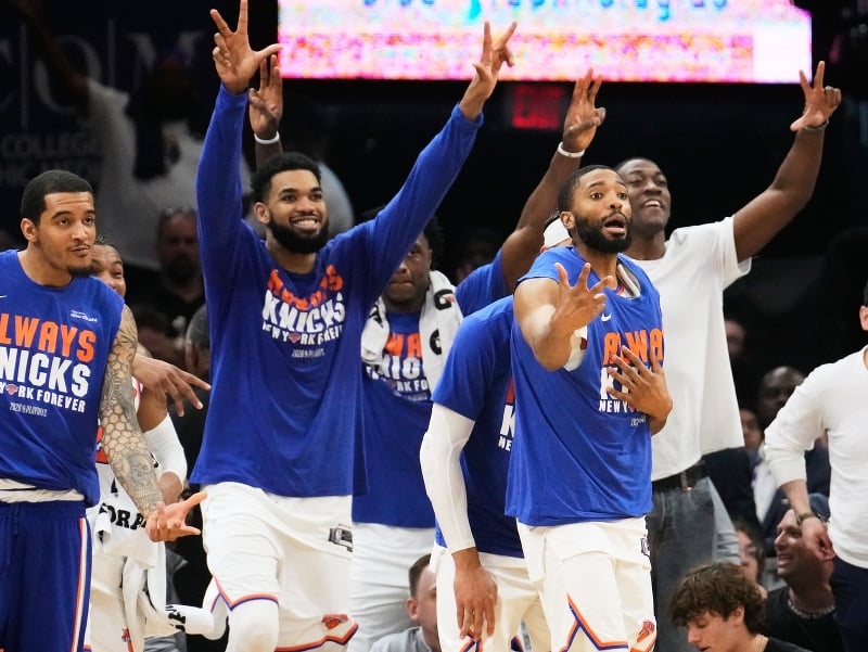 Radosť hráčov New York Knicks