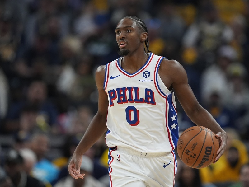 Basketbalista Philadelphie 76ers Tyrese Maxey 