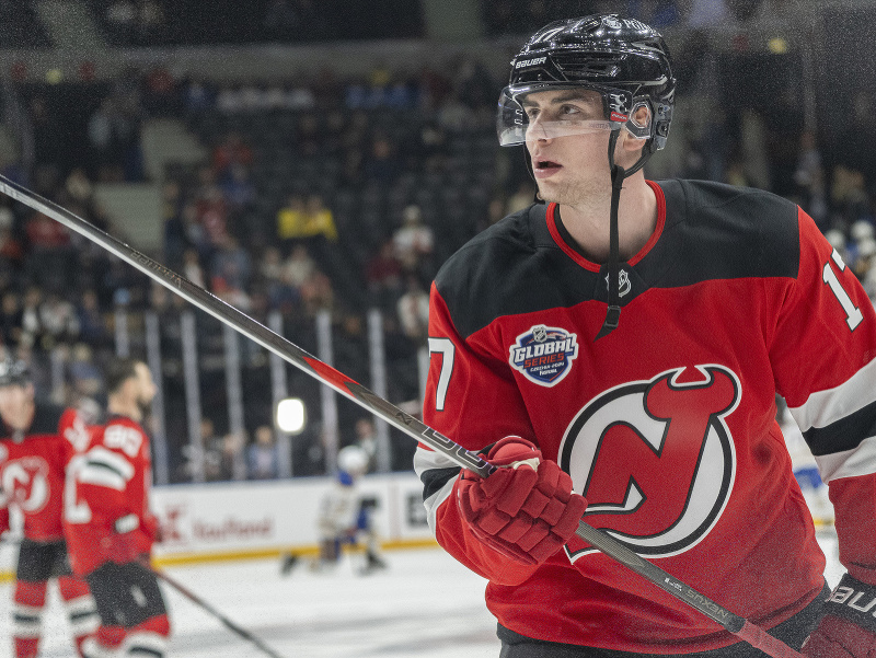 Slovenský hokejista Šimon Nemec z New Jersey Devils 
