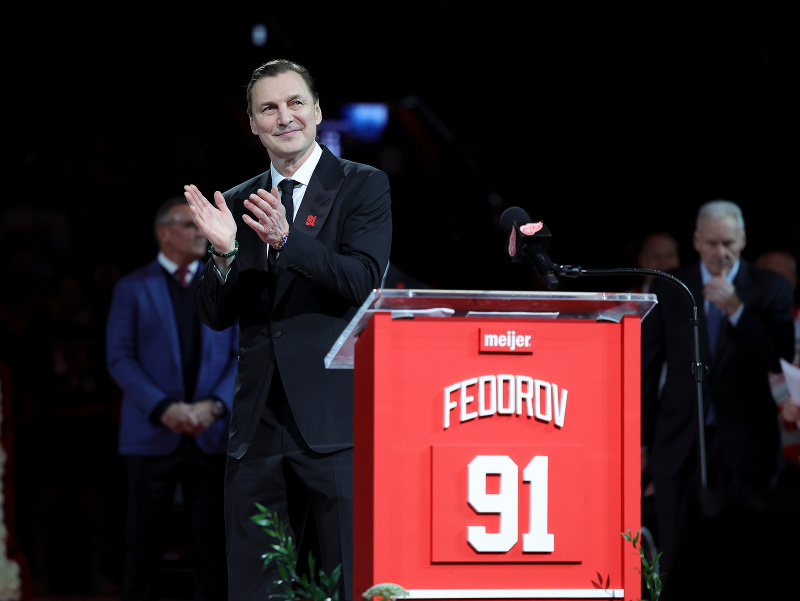 Detroit Red Wings vyradili číslo svojej legendy - 91, ktoré nosil Sergej Fjodorov