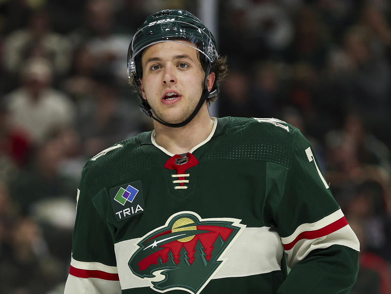 Brock Faber v drese Minnesoty Wild