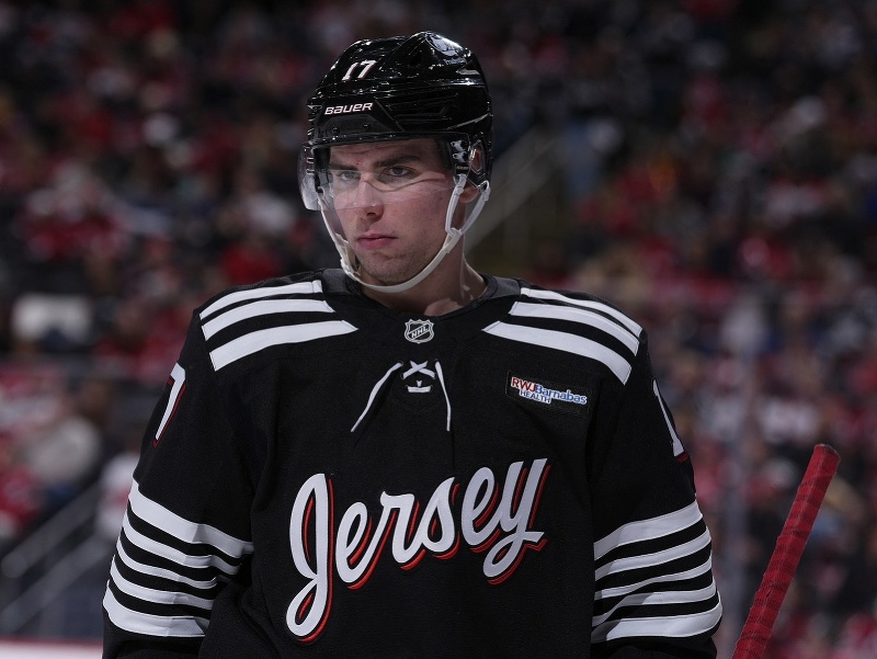 Šimon Nemec v drese New Jersey Devils