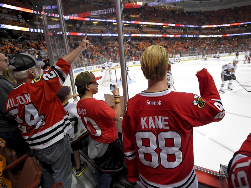 Fanúšikovia Chicaga Blackhawks