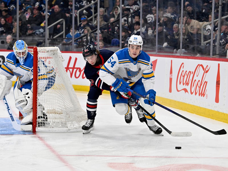 Dalibor Dvorský, brankár Jordan Binnington a Brad Lambert
