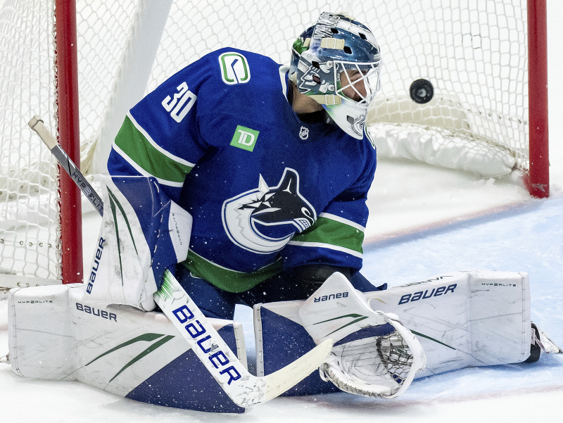 Český gólman Vancouveru Canucks Jiří Patera
