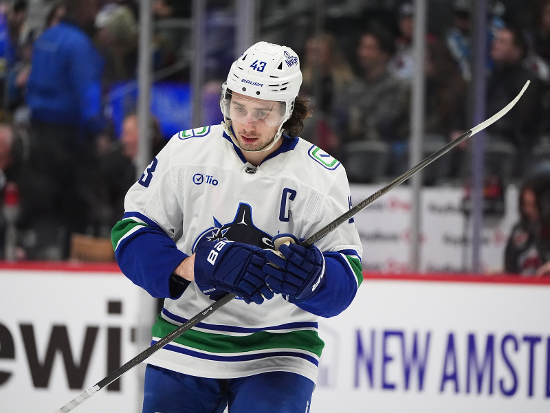 Quinn Hughes, bývalý kapitán Vancouveru Canucks