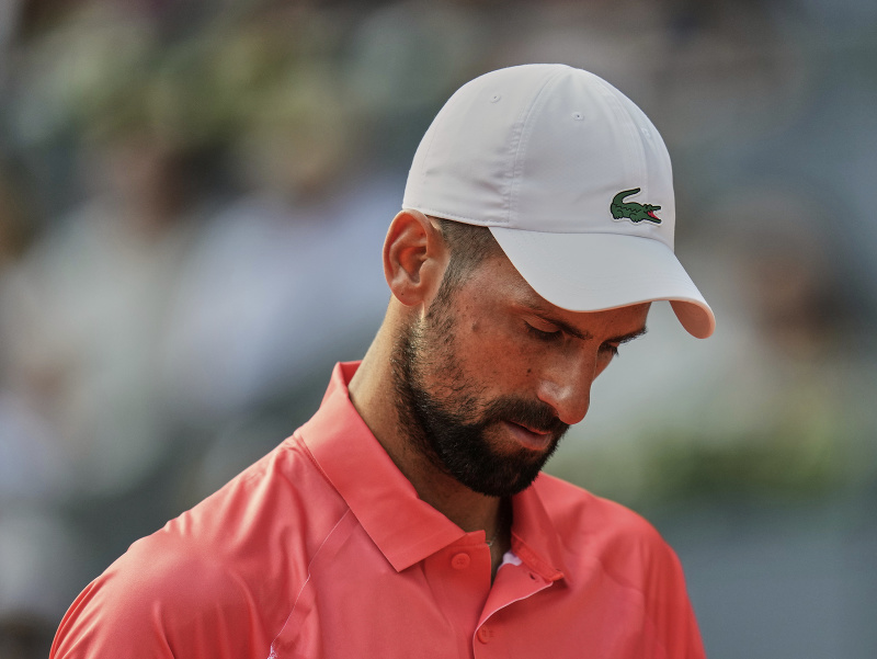 Sklamaný Novak Djokovič