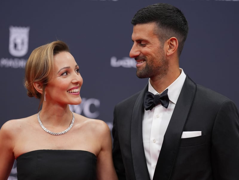 Novak Djokovič a Jelena Rističová na oceňovaní športovcov Laureus World Sports Awards 2023
