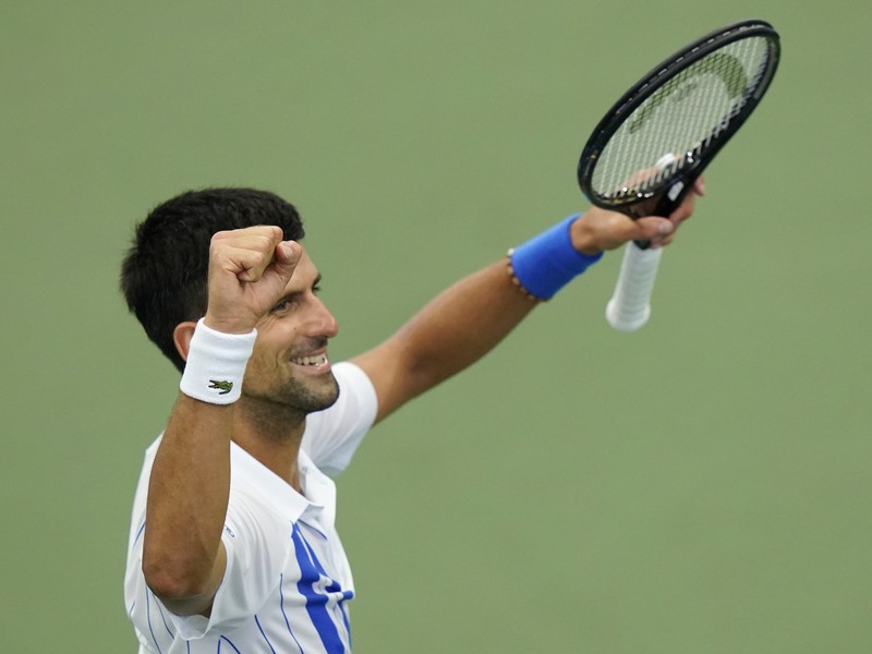 Novak Djokovič a jeho víťazná radosť