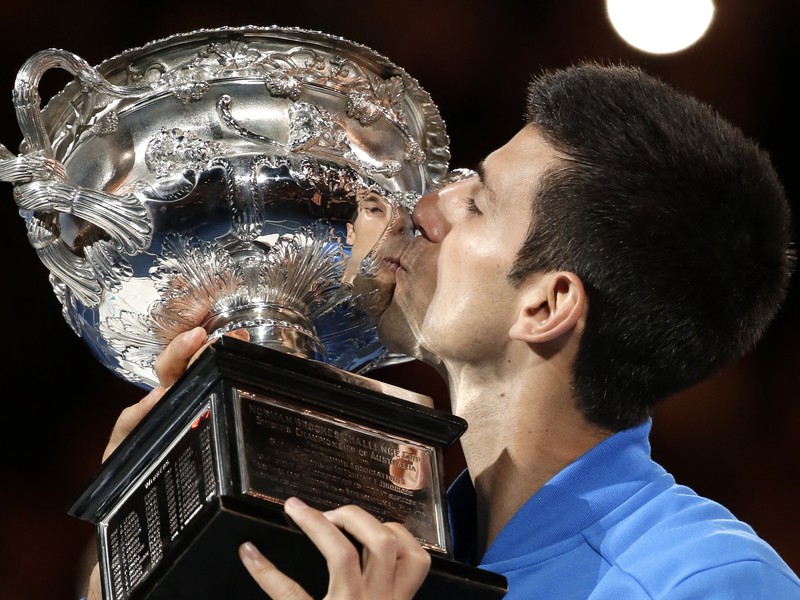 Novak Djokovič po víťazstve na Australian Open 2015