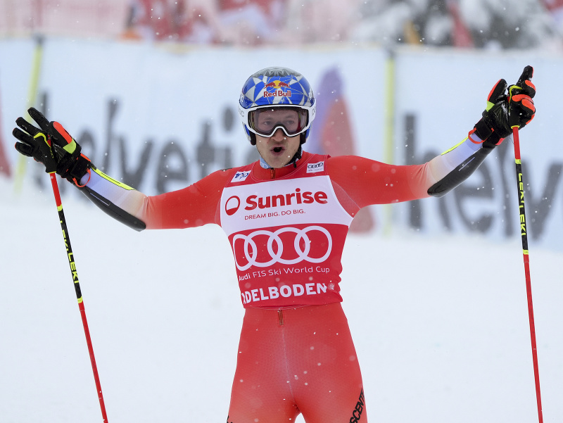 Marco Odermatt v 1. kole obrovského slalomu