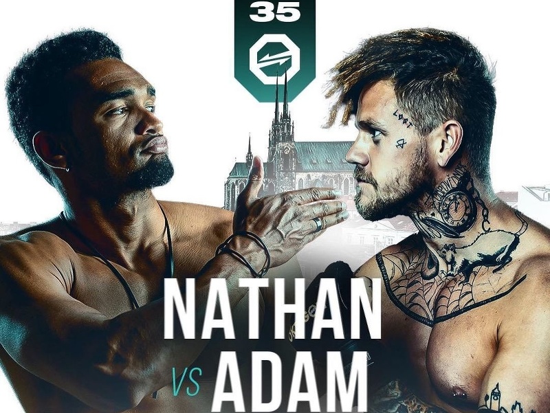 Nathan vs Adam na plagáte Oktagon 35