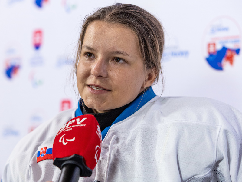 Na snímke slovenská hokejistka Michaela Hozáková (Výber sveta)