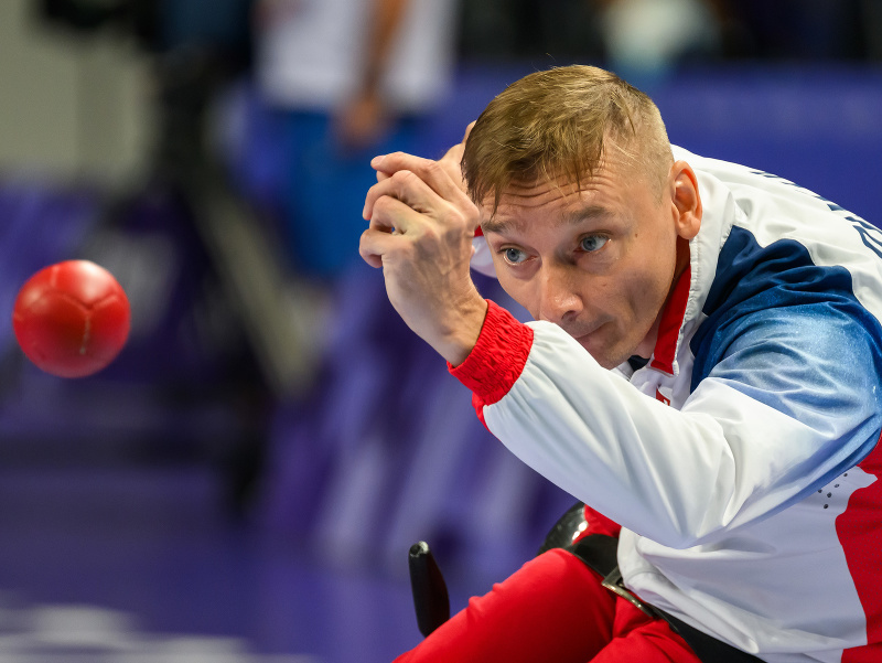 Na snímke slovenský boccista Róbert Mezík 