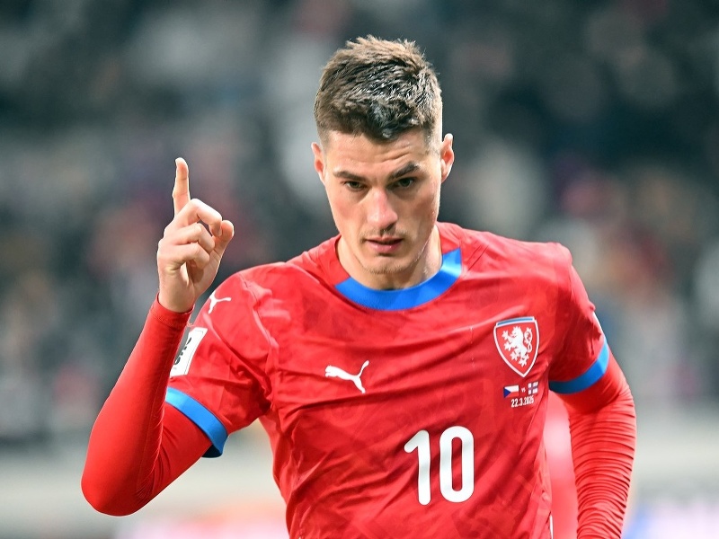 Patrik Schick sa raduje po góle