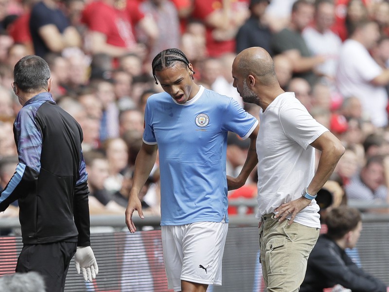 Leroy Sané a Pep Guardiola