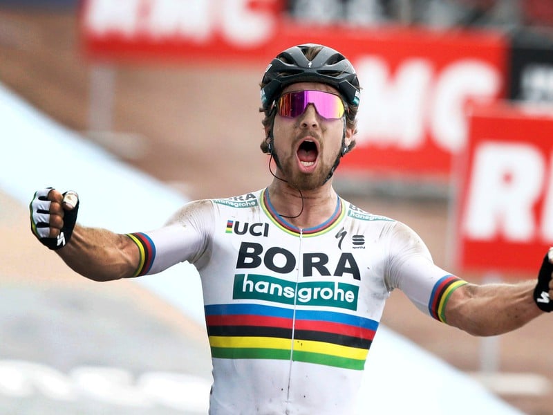 Peter Sagan po víťazstve na Paríž-Roubaix